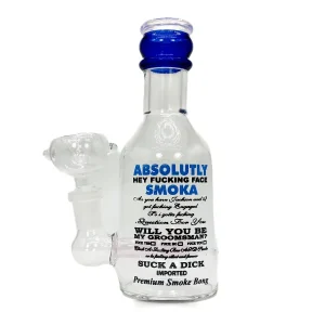 6″ Whiskey Bottle Water Pipe –