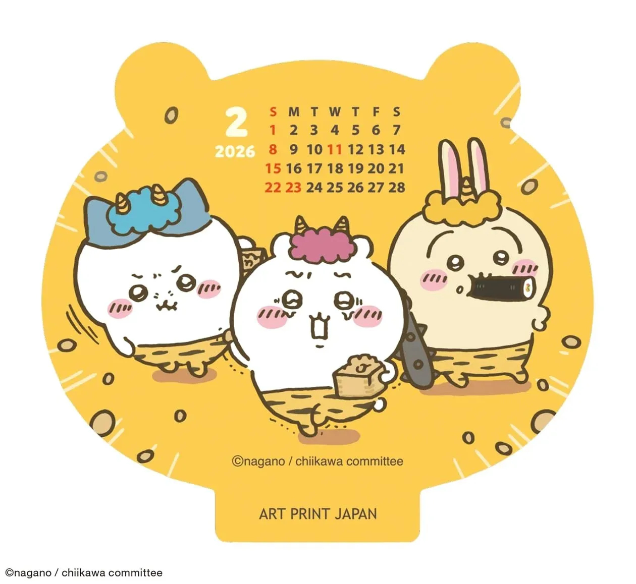 Art Print Japan 2026 Die-Cut Desk Calendar Chiikawa Theme - Image 2