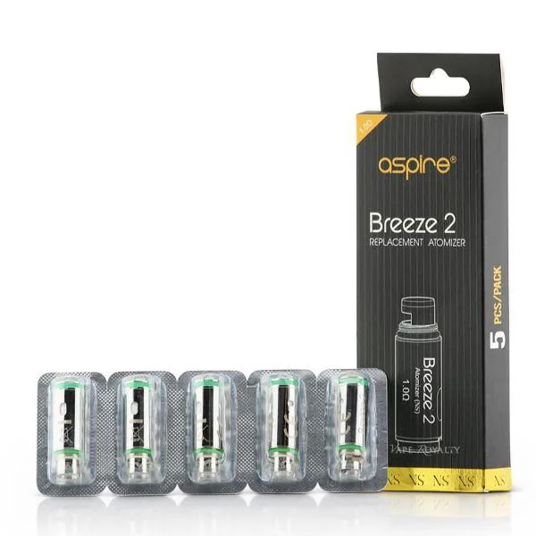 Aspire Breeze 2 NS 1.0ohm Coil Pack of 5x Replacement Vape Coils Head - Image 2