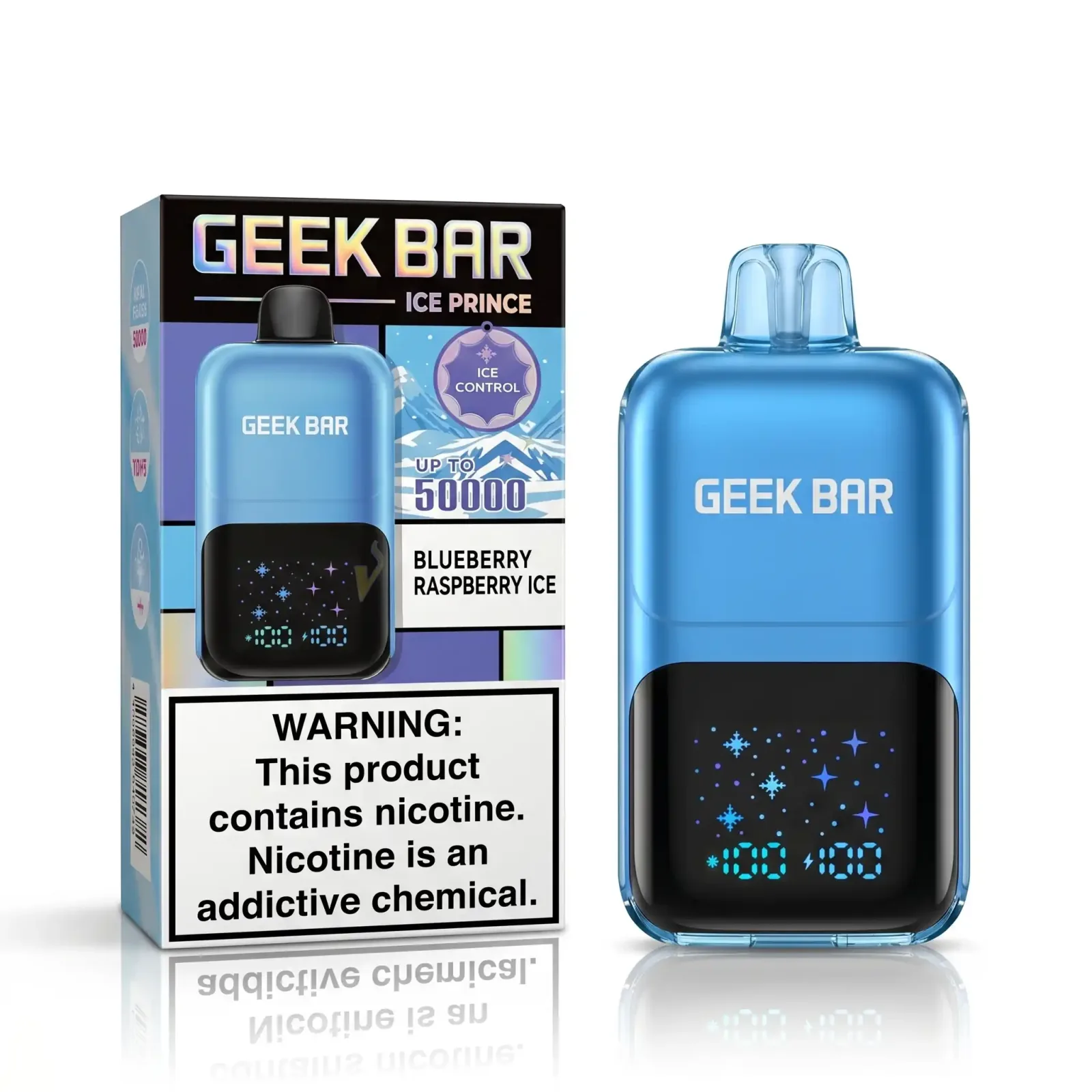 Blueberry Raspberry Ice - Geek Bar Ice Prince 50K Disposable Vape