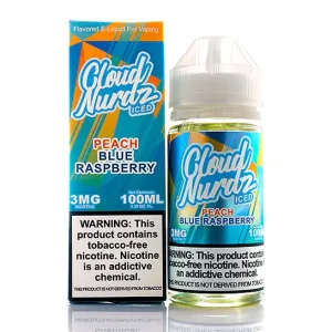 Cloud Nurdz Eliquid 100mL – Peach Blue Razz Iced –