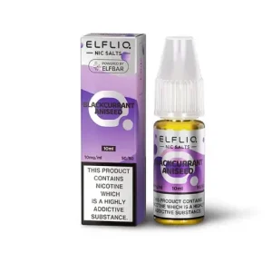 ELFLIQ ELF BAR Blackcurrant Aniseed 10ml Nic Salts E-liquids -£15.89