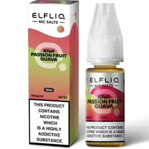 ELFLIQ ELF BAR Kiwi Passionfruit Guava 10ml Nic Salts E-liquids -£15.89