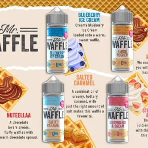 Mr Waffle 100ml E-Liquid Shortfill 70/30 VG/PG – Premium Waffle Vape Juice