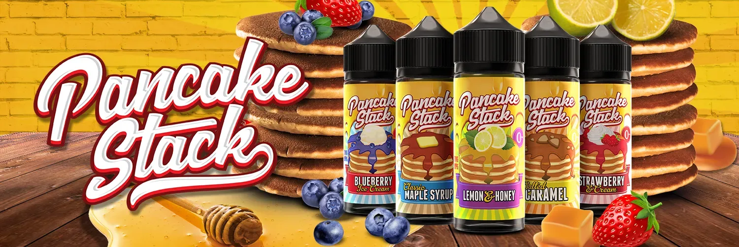 Pancake Stack Vape E-Liquid 70/30 VG/PG – Sweet Breakfast Pancake Flavour Vape Juice