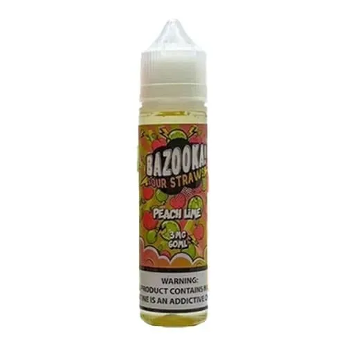Peach Lime By Bazooka Sour Straws 60ML