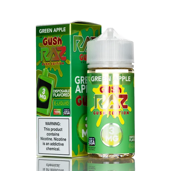 Pod Juice X RAZ E-Liquid – Green Apple Gush – 100mL