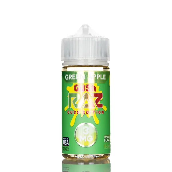 Pod Juice X RAZ E-Liquid – Green Apple Gush – 100mL - Image 2