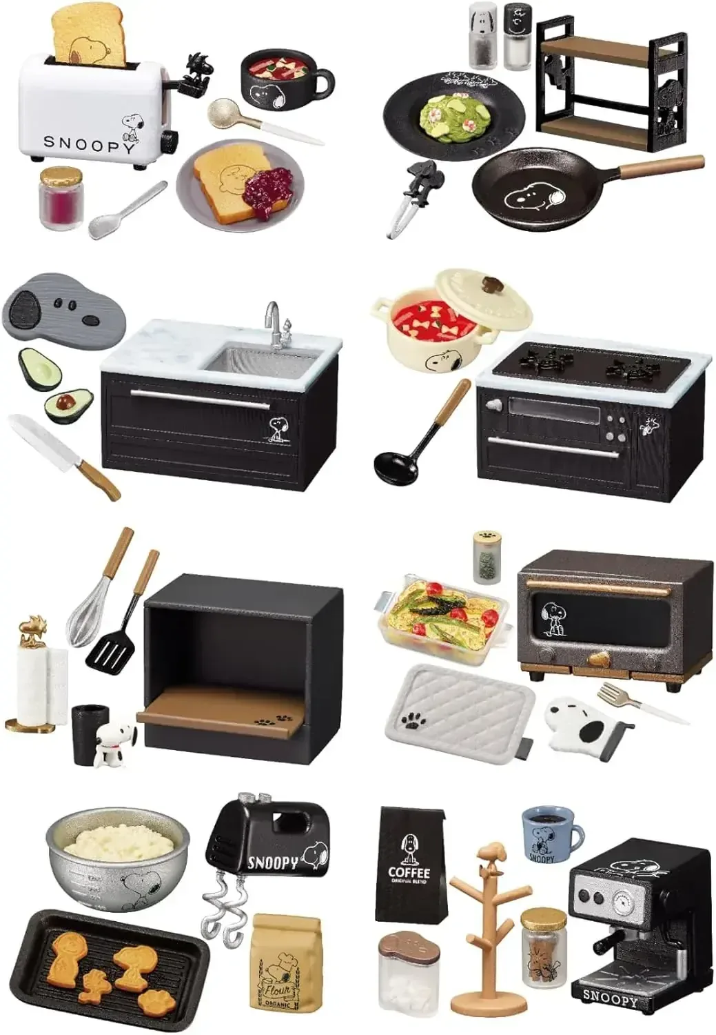 Re-Ment Snoopy Mono Kitchen Mini Figurine Collection ATBC-PVC