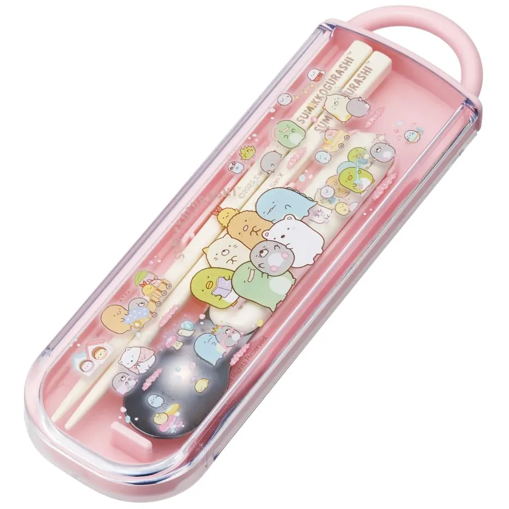 Skater Sumikko Gurashi Antibacterial Chopsticks Spoon Set - Image 2
