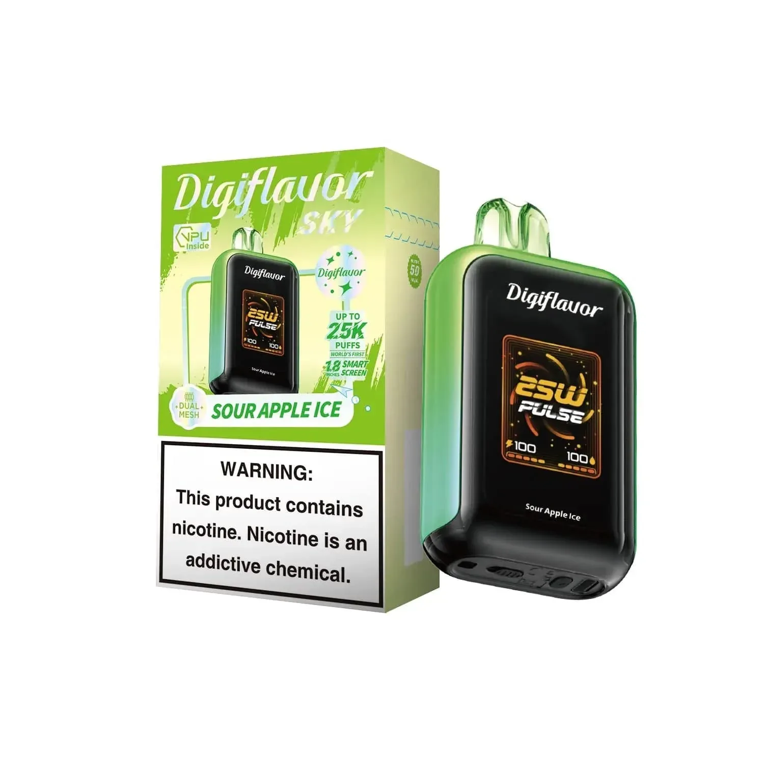 Sour Apple Ice - Geek Bar Digiflavor Skyview 25k Disposable Vape