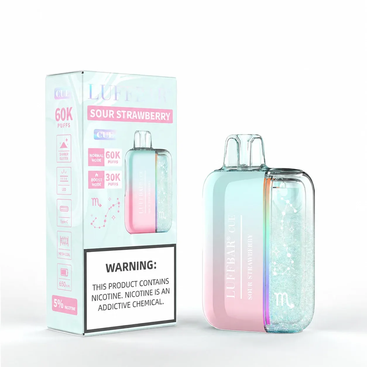 Sour Strawberry - Luffbar Cue 60k Disposable Vape