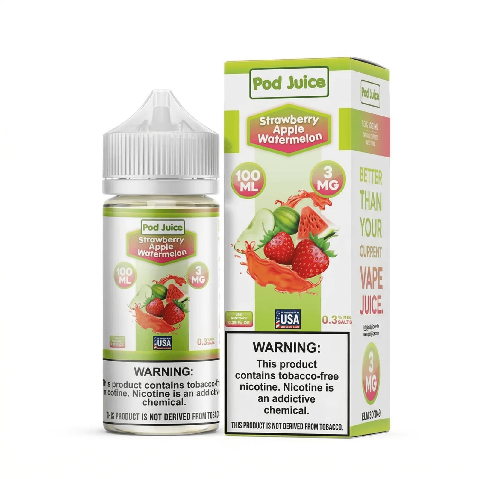 Strawberry Apple Watermelon Pod Juice 100mL