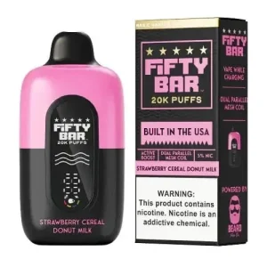 Strawberry Cereal Donut Milk - Fifty Bar 20K Disposable Vape
