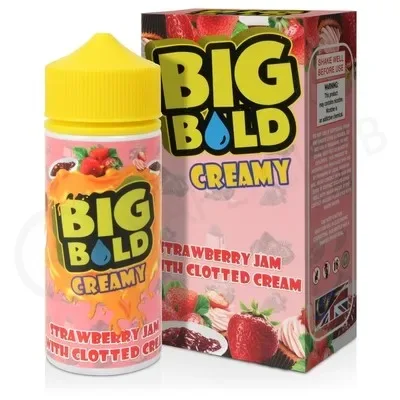 STRAWBERRY JAM WITH CLOTTED CREAM SHORTFILL E-LIQUID BY BIG BOLD CREAMY 100ML