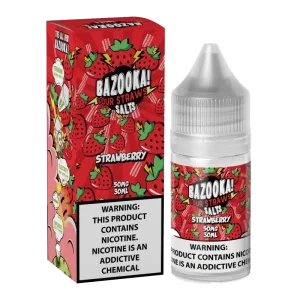 Strawberry Sour Candy Salt By Bazooka Sour Straws Salt 30ML