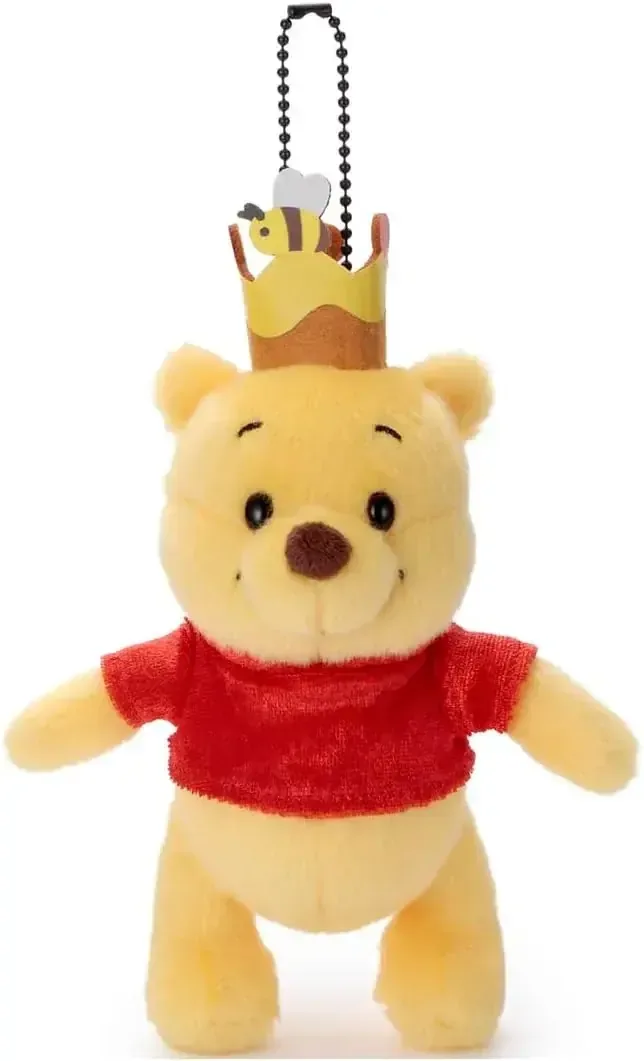 Takara Tomy Arts Disney Pooh 100th Red Shirt Plush Keyring Charm