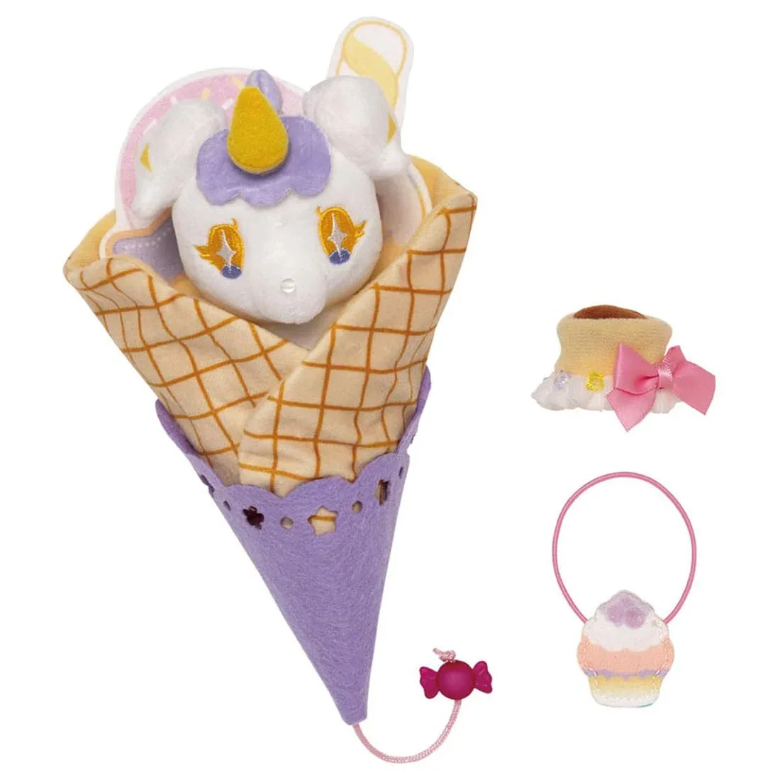 Takara Tomy Secret Eye Puri Palm Plush Toy R Puri-Kon Set - Compact and Cute