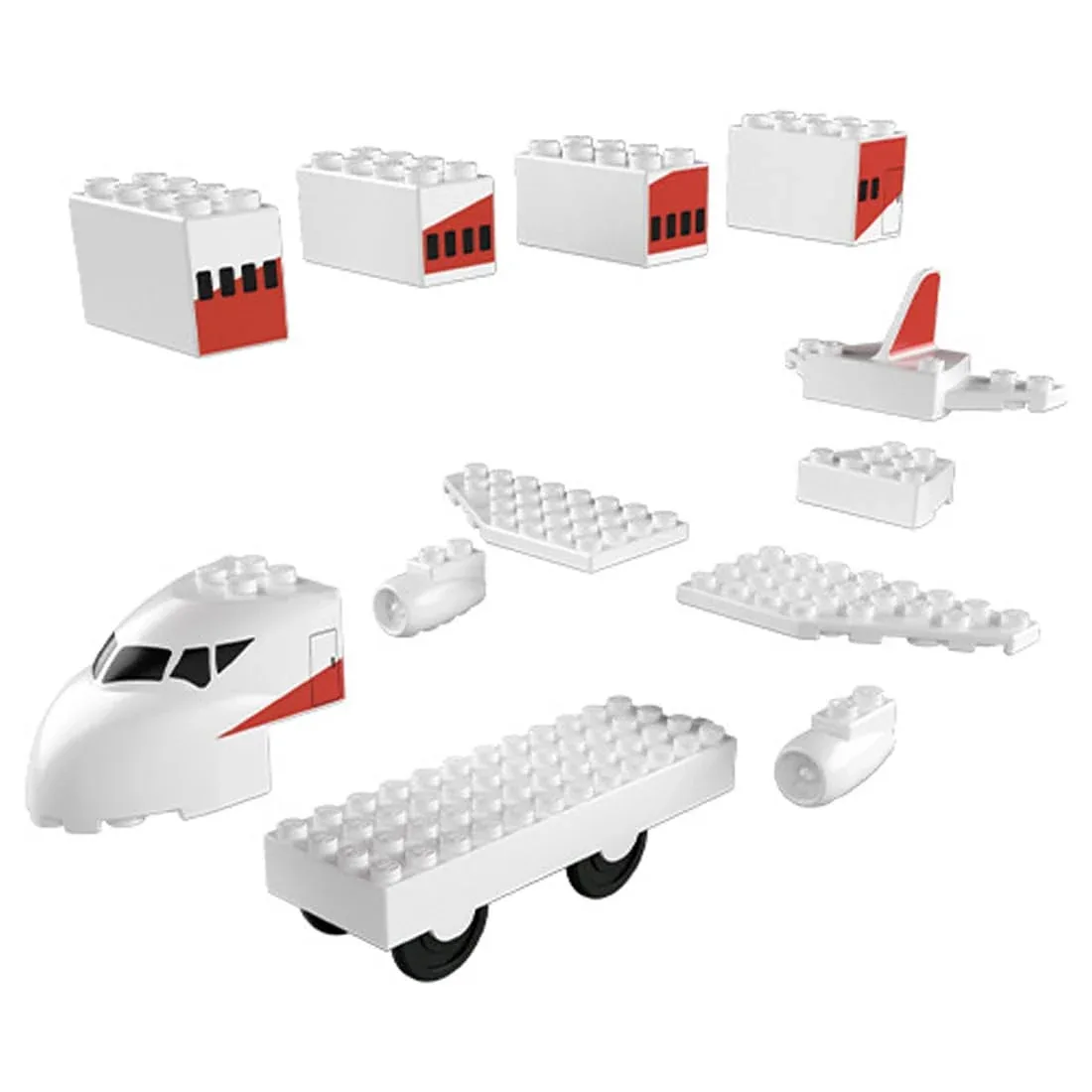 Takara Tomy Tomica Plarail Blocks Airplane Toy - Build & Play Set - Image 2