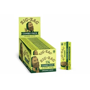 Zig Zag 1-1/4 Papers Carton 1PK-50CT Organic Hemp