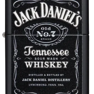 Zippo Lighter - Jack Daniel's Tennessee Whiskey on Black Matte