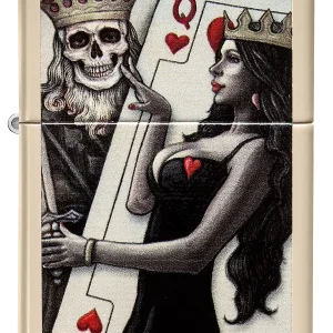 Zippo Lighter - Skull King Queen Beauty